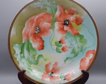 Porcelain Charger Mavaliex, Mandavy & Ballery, Decorated By Old Abbey, Limoges France 1908 - 1914