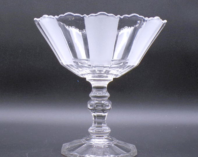 EAPG Compote, George Duncan and Sons, #150 (OMN) aka Ribbon, introduced 1878