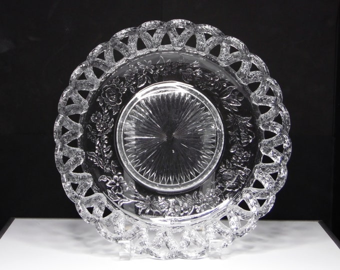 English Pressed Glass Bowl, Henry Greener, England, Unknown Pattern c 1870s