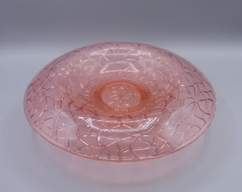 Vintage Imperial Glass Console Bowl: Rose Marie Tree of Life, 1920s