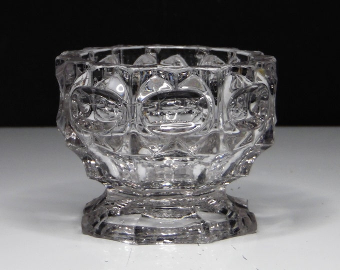 Flint Glass Open Salt, Unknown maker, Coddington 30-4-2 (AKA) 1840s-70s