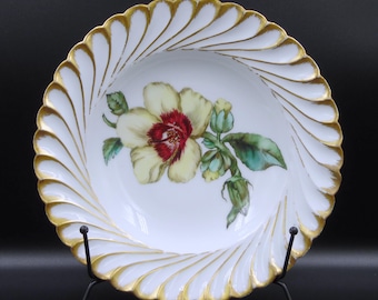 Porcelain Rim Soup Bowl; Haviland and Company; Cannele Droit Mold (Torse; Schleiger 413) 1876-1889