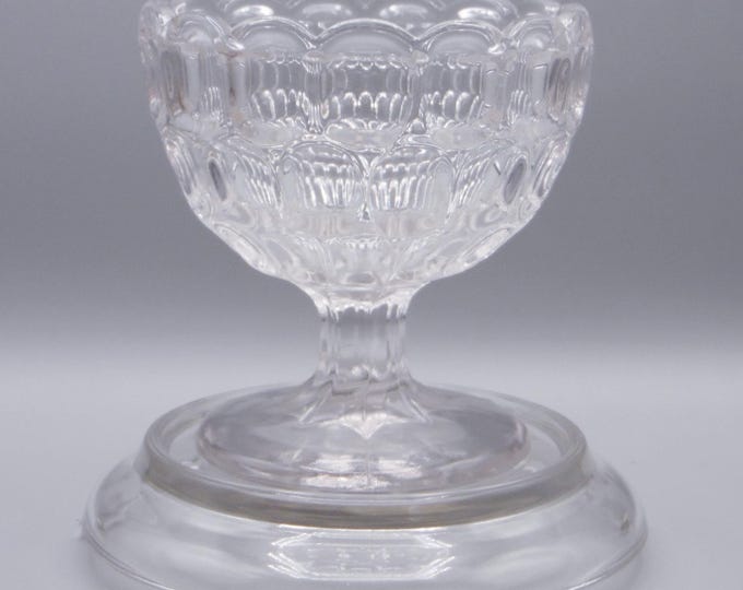 Flint Glass Compote (Or Sugar Bowl), Bakewell, Pears And Company, Argus (OMN) a/k/a Thumbprint ca 1860s