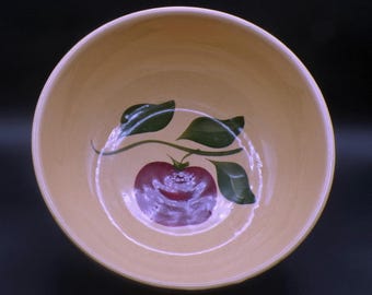 Mid-Century Modern Pottery Salad Serving Bowl, Watt Pottery, Apple, 1952 - 1965