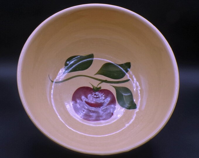 Mid-Century Modern Pottery Salad Serving Bowl, Watt Pottery, Apple, 1952 - 1965