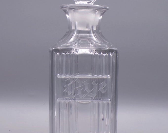 Elegant Era Glass Liquor Decanter, Fostoria Glass Company, Fostoria #2510; Sun-Ray, 1935 - 1944