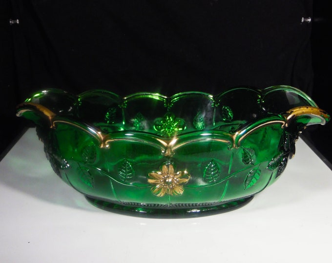 Early American Pressed Glass Fruit Bowl or Master Berry Bowl, United States Glass Company, U S Glass #15161 (OMN) a/k/a Paneled Dogwood 1915