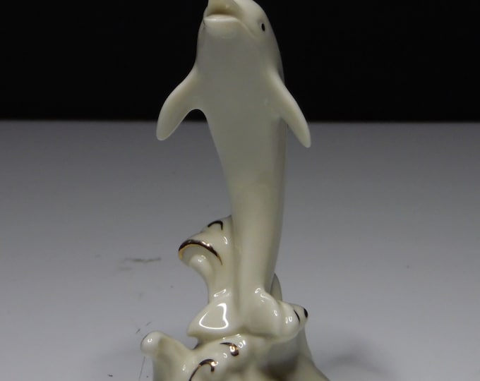 Porcelain Figurine, Lenox China, Sea Prancer, Classic Ivory And Gold, 1989 - 2000