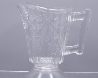 Early American Pressed Glass Creamer, Bryce Brothers, Duquesne (OMN) aka Wheat and Barley, 1880s