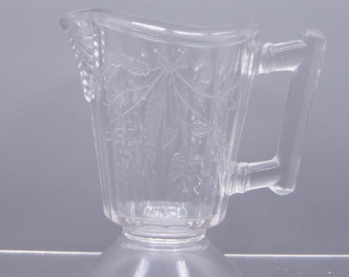 Early American Pressed Glass Creamer, Bryce Brothers, Duquesne (OMN) aka Wheat and Barley, 1880s