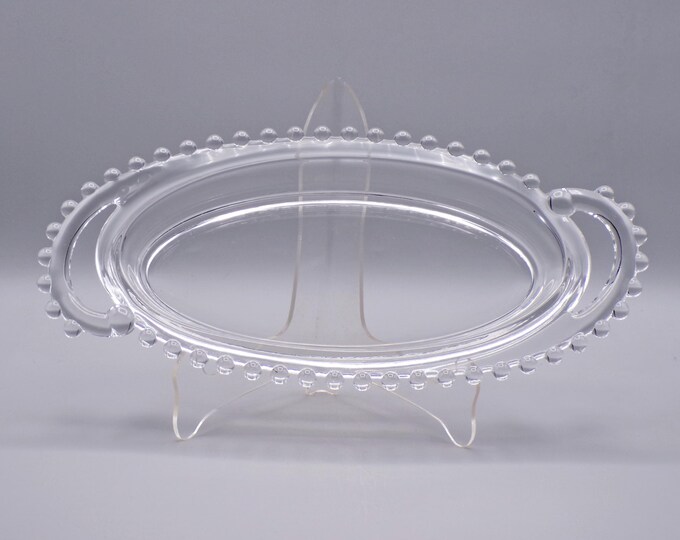 Vintage Glass/Elegant Era Glass Oval Pickle Dish, Imperial Glass Company, Candlewick #400/217, 1936 - 1982