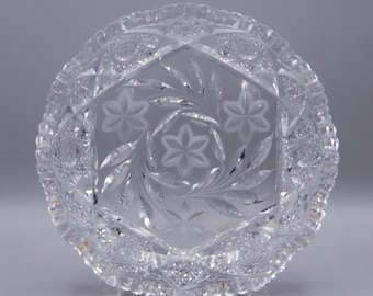 American Brilliant Period Cut Glass Large Nappy unknown maker and pattern ca 1910 - 1915