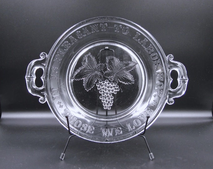 EAPG McKee Brothers Pie Plate, Grape Design, 1880s
