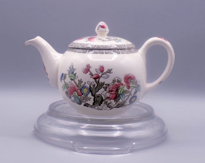 Vintage Pottery Mini 2-Cup Teapot/Lid, Johnson Brothers, England, Indian Tree, ca 1970s