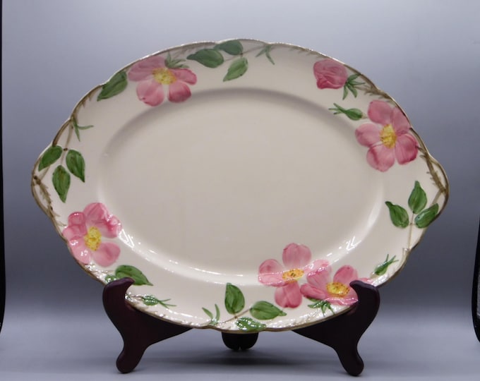 Vintage Pottery Large Platter, Franciscan Ware, Desert Rose, 1963 - 1964