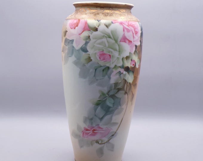 Porcelain Vase, Noritake China, Nippon (Japan) Hand Painted, 1891 - 1911