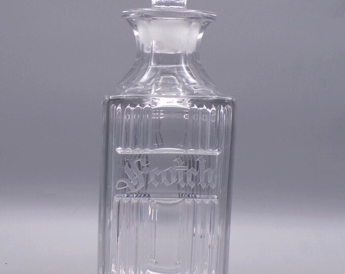 Elegant Era Glass Liquor Decanter, Fostoria Glass Company, Fostoria #2520; Sun-Ray, 1935 - 1944