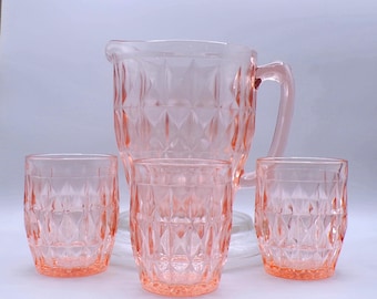 Depression Glass Water Set (Partial), Jeannette Glass Company, Windsor (OMN) 1936 - 1946