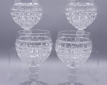 Heisey Elegant Era Water Goblets: Victorian Glassware Set of 4