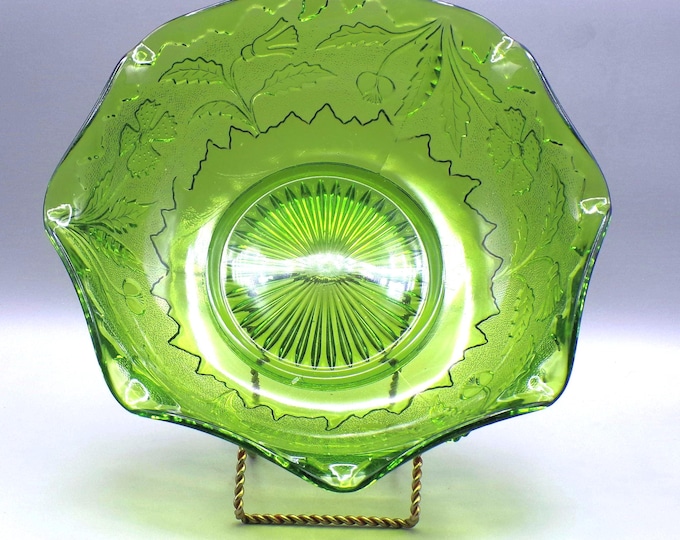 Early American Pressed Glass Bowl, Master Berry, United States Glass Company, U S Glass #15065; Delaware (OMN) 1899