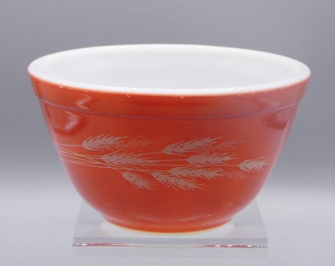 Vintage Kitchenware Mixing Bowl, Pyrex, Autumn Harvest #401, 1979 - 1986