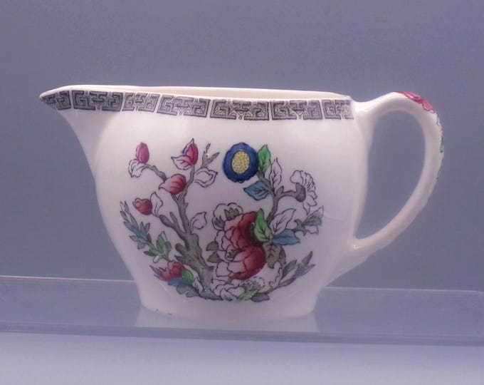 Vintage Pottery Creamer, Shape A, Johnson Brothers, England, Indian Tree, ca 1970s