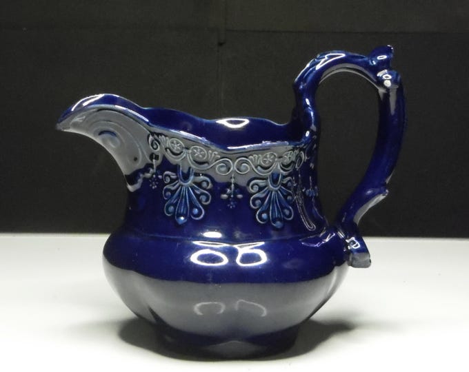 Antique Pottery Creamer, John and George Rogers, Longport, England, Unknown Pattern 1784-1814