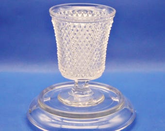 Flint Glass Spooner; New England Glass Company; Sharp Diamond (OMN) aka Diamond Point; c 1868
