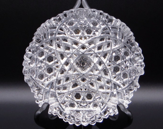 American Brilliant Period Cut Glass Nappy, J Hoare and Comapny, Yucatan ca 1905 - 1910