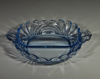 Elegant Era Glass 2 - Part Relish Dish, Cambridge Glass Company, Caprice Shape #120, Moonlight, 1930s
