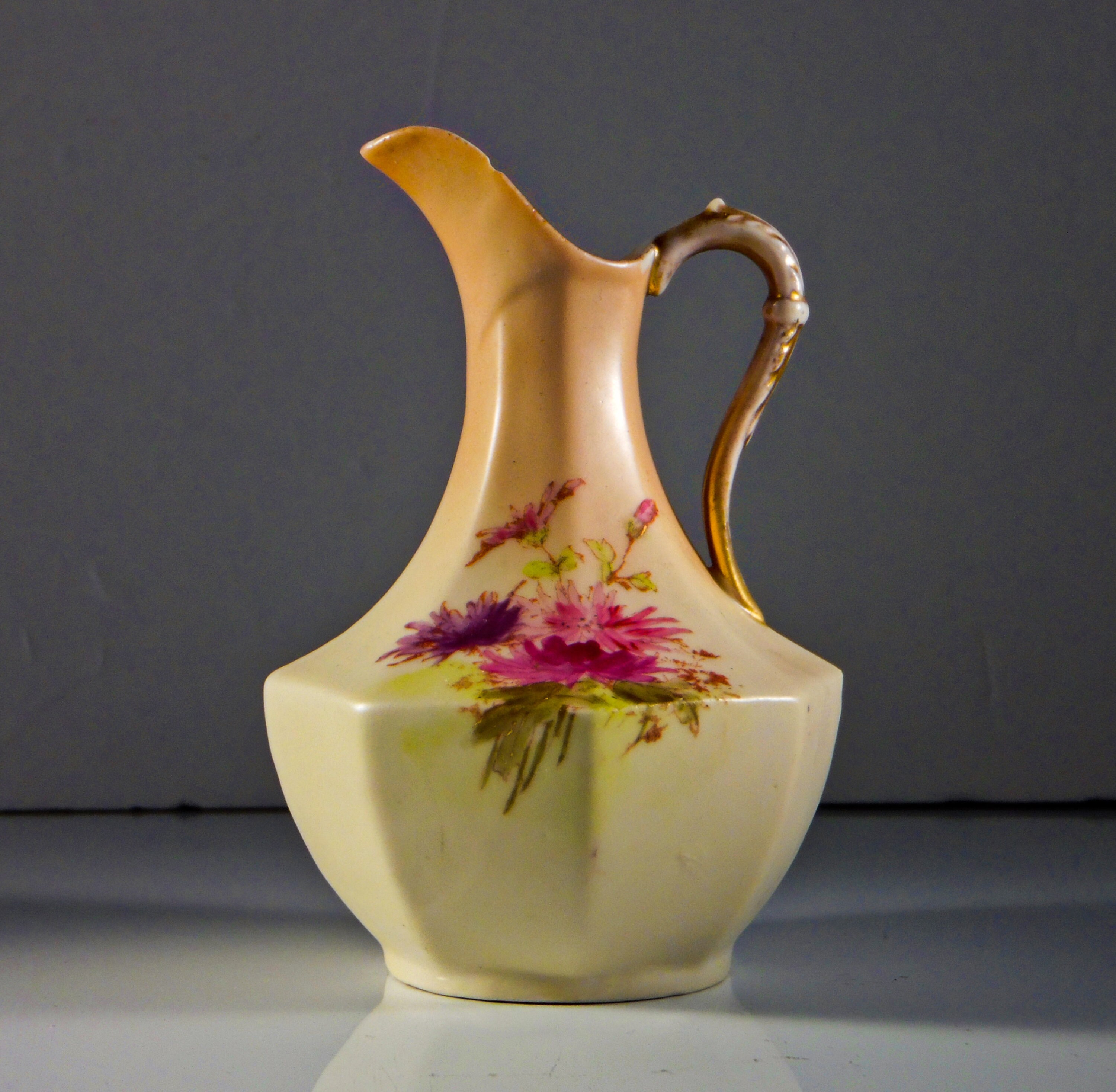 Antique Porcelain Ewer Shaped Vase Robert Hanke Porcelain Factory