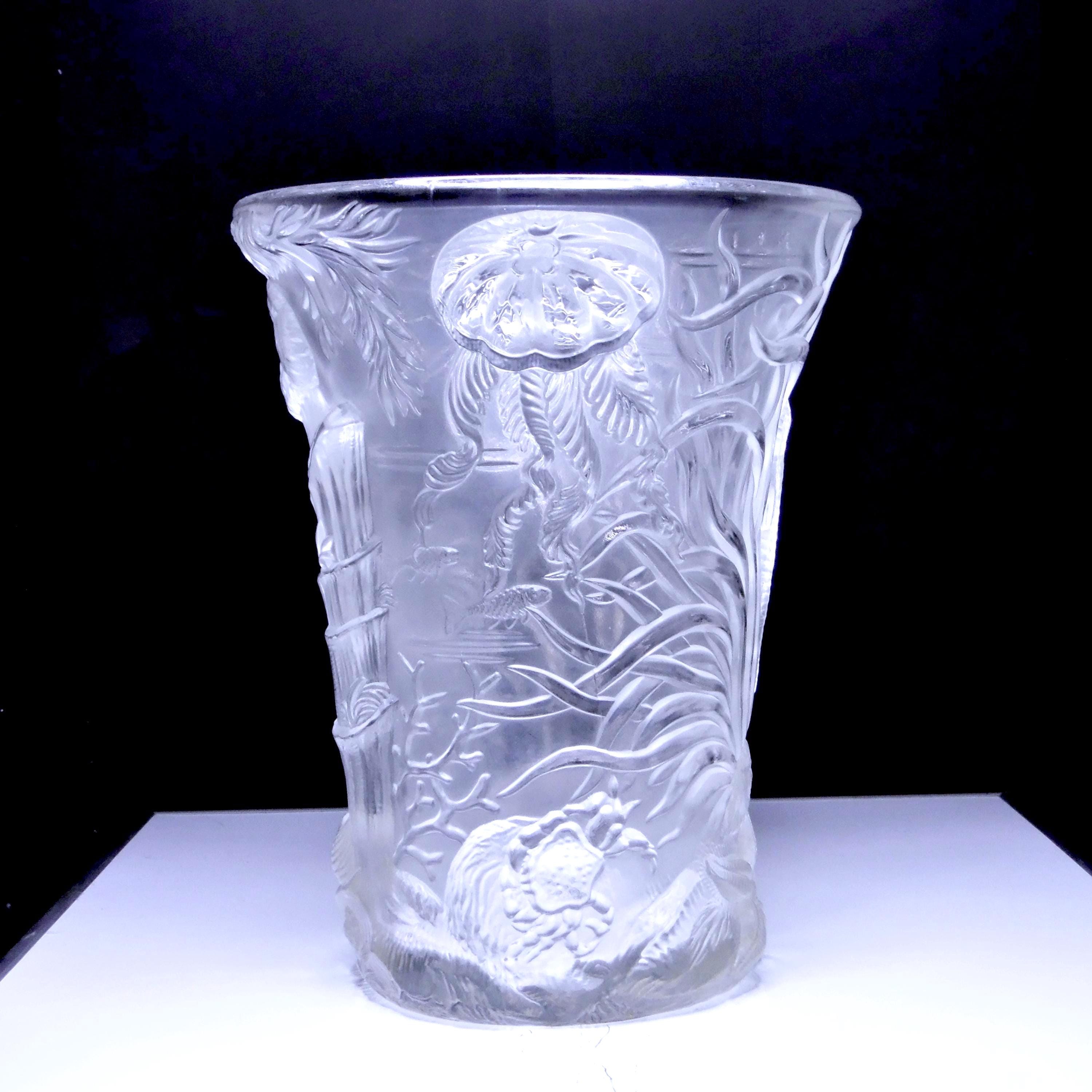 ヴィンテージ チェコアールデコ調 Josef Inwald Glassworks Art Glass Vase, Josef Inwald, Czechoslovakia, Barolac Collection