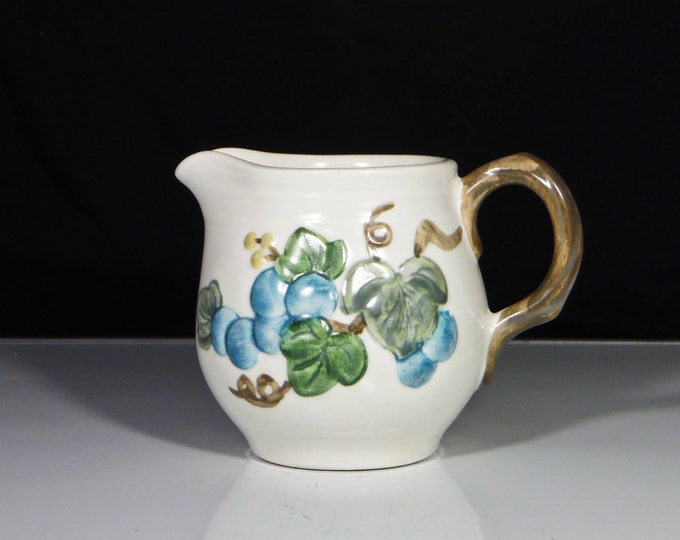Pottery Creamer, Metlox, California, Poppytrail Line, Sculptured Grape 1963 - 1986