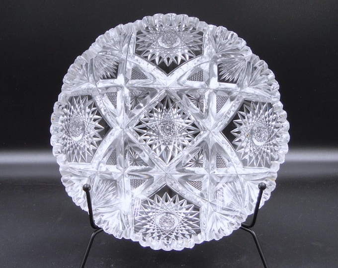 ABPCG Large Nappy Bowl, Mt. Washington Glass Company, Thalma, 1890s