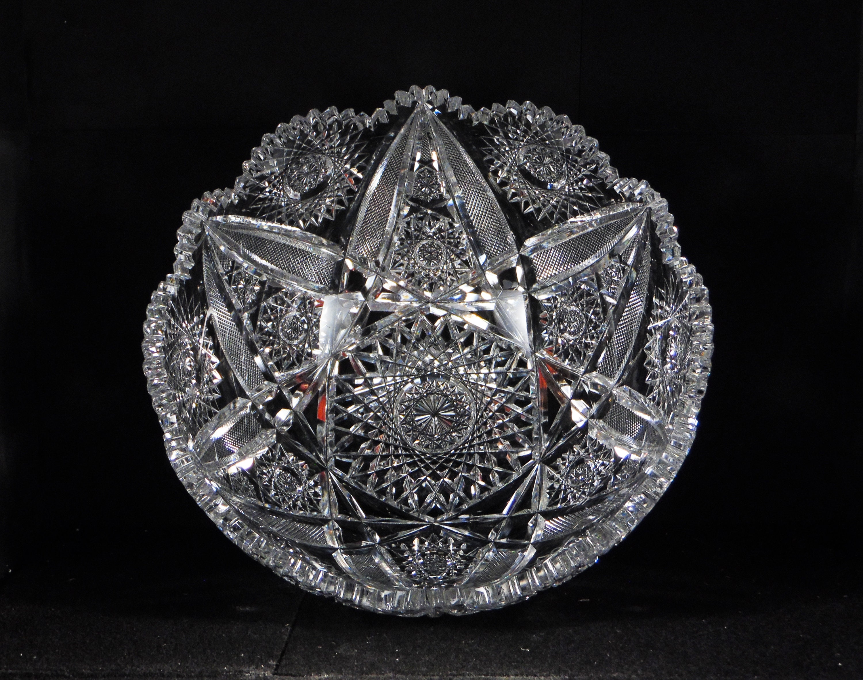Old Cut Glass Bowl 