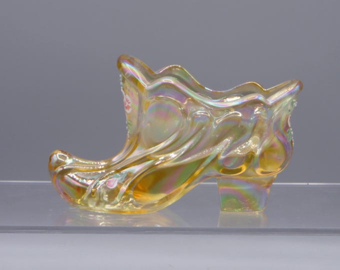 Vintage Glass Figural Slipper, Fenton Art Glass Company, "Legend of the Secret Slipper" 1994 - 1996