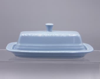 Vintage Pottery Butter Dish (1/4 Stick), Homer Laughlin Fiesta Ware, Periwinkle, 1989 - 2006