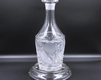 Flint Glass Decanter, Boston and Sandwich Glass Co; Horn of Plenty (aka) aka Comet; c 1850s