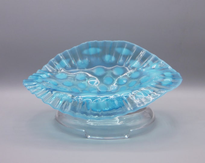 Early American Pressed Glass/Opalescent Glass Novelty/Worked Bowl (Jack In The Pulpit), Jefferson Glass Company, Jefferson #83B (OMN) 1902