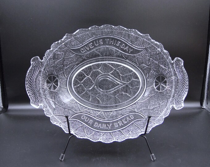 EAPG Bread Tray, Campbell Jones Garden of Eden, 1880s Glass