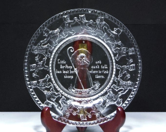 EAPG Toy/Childs Plate Indiana Glass Comp; #1 Toy Plate (OMN) aka Little Bo-Peep 1910