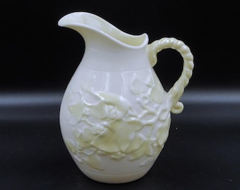 Porcelain Creamer/Jug, Belleek Pottery, Ireland, Ivy, Yellow, 1955-1965