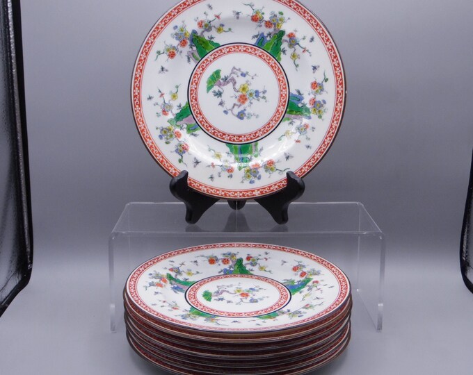 Bone China Dessert/Salad Plate Wedgwood England, Ming Pattern X9201 Made For Richard Briggs Company, Boston, 1878 - 1900