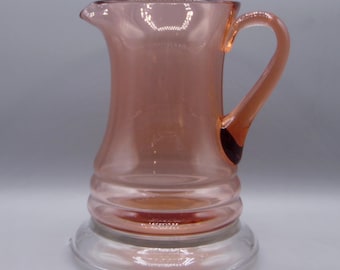 Vintage Pink Dunbar Glass Pitcher: Elegant Art Deco #1115, 1920s