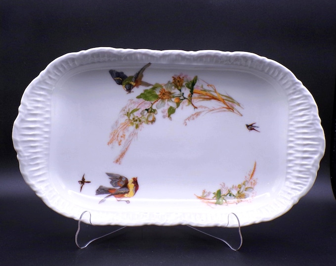 Porcelain Platter, Haviland and Company, Meadow Visitors, Blank 211, 1879 - 1891