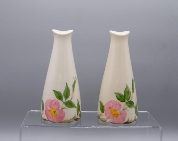 Vintage Pottery Salt and Pepper Shakers, Franciscan Ware, Desert Rose, 1964 - 1966