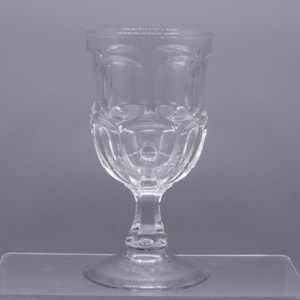 Antique Flint Glass Water Goblet: Ashburton Pattern, 1870s
