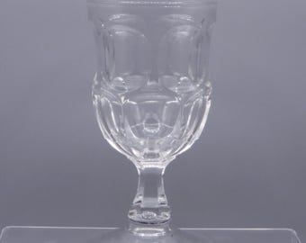 Antique Flint Glass Water Goblet: Ashburton Pattern, 1870s