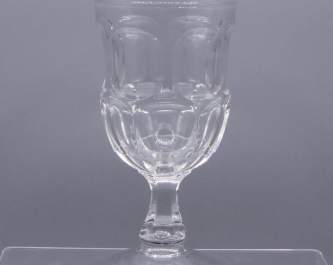 Flint Glass/Early American Pressed Glass Water Goblet, New England Glass Company, Ashburton (OMN) Shape 922, 1870s