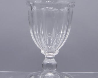Early American Pressed/Flint Glass Water Goblet Multiple Makers, Bessemer Flute (a/k/a) 1850's/60's